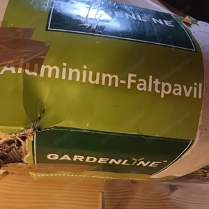 Aluminium Faltpavillion beige 3x3m faltbar Bild 2