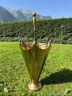 antiker Schirmständer Messing 60iger Jahre