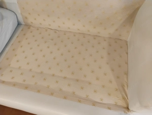 3er Ledersofa mit 2 Kissen in Weiss, Leder Neuwertig, (Hersteller Machalke Deutschland) Bild 3