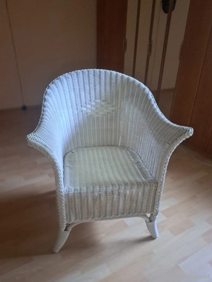 Rattansessel Farbe Weiss