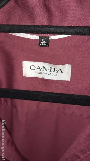 C&A Hemd XL weinrot  Bild 2