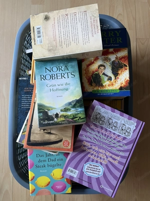 50 Bücher - Konvolut DE  EN - Harry Potter, Nora Roberts - Abholung Feldkirch
