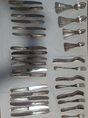 Bruckmann Sächsisches Hofmuster 800er Silber Besteck 66 Teilig Bild 2