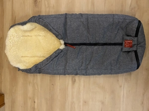 Lammfell Fußsack für Kinderwagen 