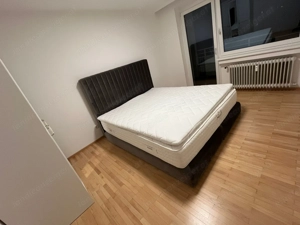 Doppelbett Boxspringbett Paris 180x200cm neuwertig Fa. BettCo Samt in Dunkelgrau