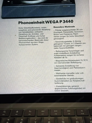 WEGA   Sony Plattenspieler Bild 5