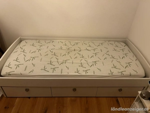 Einzelbett (ca. 90x200 cm) in Weiß mit 3 Schubladen   Inklusive Lattenrost!