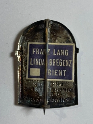 Erinnerungsplakette Brosche Gedenkzeichen Fahnenweike Schwarzenberg 1927 Bild 2