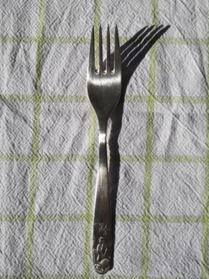 Versilbert & verzierte Kinder Gabel Marke BERNDORF "Bettina"