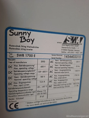 Wechselrichter 1.7kw sunny boy Bild 2