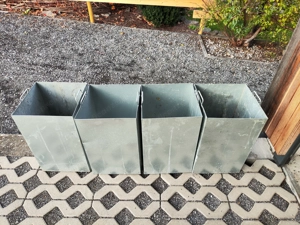 Mülleimer Müllkübel aus Blech mit Henkel Bild 5