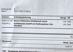 Bauer X Eishockey Schlittschuh Junior im Größe 3.5 (EU 36.5). Bild 3