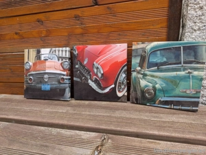 Autobilder auf Leinwand