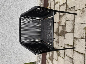 Wunderschöne schwarze Gartensessel - modernes 8er-Set, wie neu!