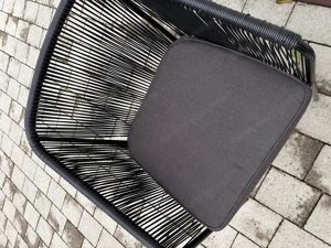 Wunderschöne schwarze Gartensessel - modernes 8er-Set, wie neu! Bild 7