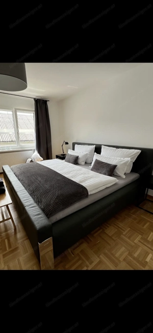 Joob Bett top Zustand Leder schwarz Tempur Lattenrost Matratze Bild 5