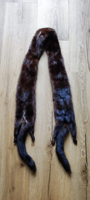 Eleganter klassische Vintage Pelzschal neu nie getragen Bild 6