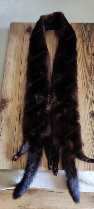 Eleganter klassische Vintage Pelzschal neu nie getragen Bild 5