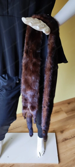 Eleganter klassische Vintage Pelzschal neu nie getragen Bild 8