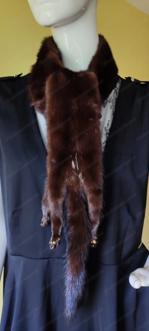 Eleganter klassische Vintage Pelzschal neu nie getragen Bild 9