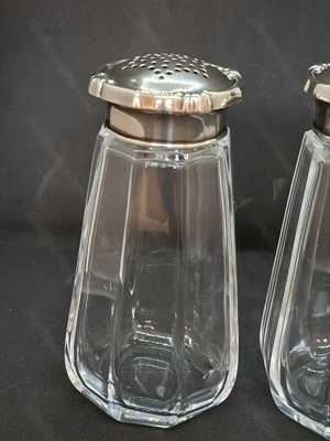 800er Silber Gewürzstreuer antik Salz und Pfeffer Bild 5