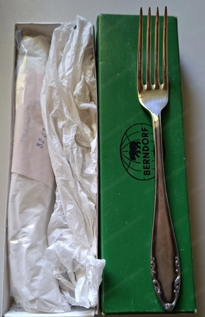 Berndorf Besteckset, schwer Versilbert Italienisches Design,  1950er 110 Teile. Unbenutzt Bild 8