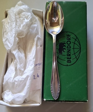 Berndorf Besteckset, schwer Versilbert Italienisches Design,  1950er 110 Teile. Unbenutzt Bild 7