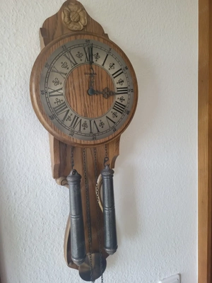 Wanduhr mit Pendel   klassischer Stil, voll funktionsfähig Bild 2