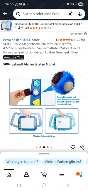 Magnetische Maltafel für Kinder - Kinderlernspielzeug Bild 7