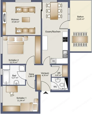 3-Zimmer-Wohnung mit sonniger Terrasse & Tiefgarage im Herzen von Bregenz Bild 2