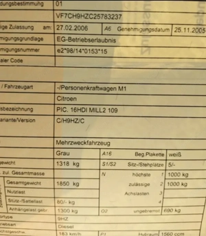 Citroen xsara picasso 1.6 Hdi,pickel bis 02.2025 Bild 5