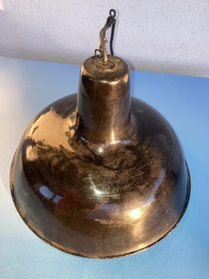 Leuchten 3 originale vintage Industry- Werkstattleuchten aus emailliertem Stahl. Bild 3