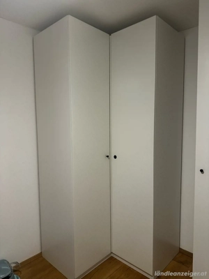 Ikea Pax Schrank Ecke mit Mit Regalböden & Kleiderstange Bild 2