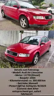  Audi A4 1.9 TDI Limousine   Baujahr 2004 Bild 2