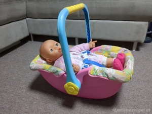 Puppe Baby in Maxi Cosi  Bild 3
