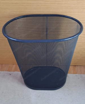 Papierkorb, Gitterkorb Dunkelblau, Metall Bild 2