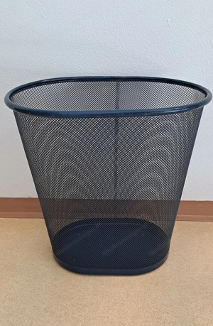 Papierkorb, Gitterkorb Dunkelblau, Metall Bild 3