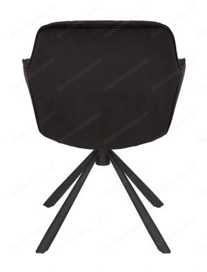 Esstisch Holz ink. 6 Stühle schwarz Samt Bild 3