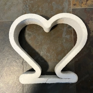 Herz - sehr schönes Dekoherz aus 3-D-Beton Bild 3