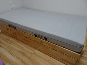 Kinder Jugend Bett Holz 90x200 Schubladen Matratze Lattenrost Bild 4