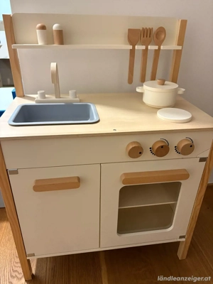 Kinderküche Holz mit Zubehör Bild 2