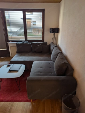 Moderne Eckcouch in Anthrazit    bequem & gepflegt Bild 2