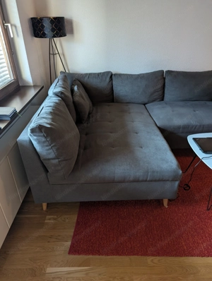 Moderne Eckcouch in Anthrazit    bequem & gepflegt Bild 5