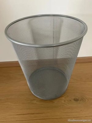Ikea Papierkorb aus Metall, grau