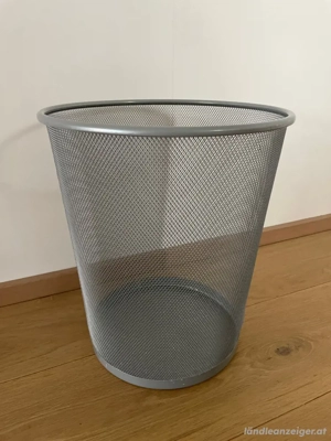 Ikea Papierkorb aus Metall, grau Bild 2