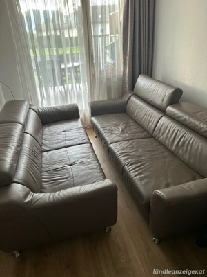 Sofagarnitür aus Echtleider Bild 2