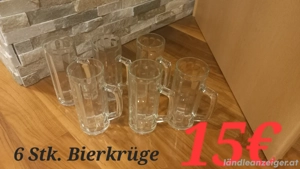 6 Bierkrüge NEU
