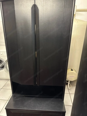 Schwarzer Wohnzimmerschrank 3-teilig Bild 2