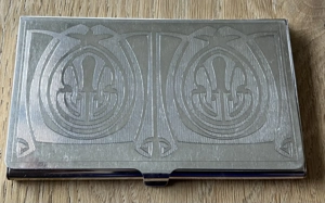 Etui für Visitenkarten versilbert 