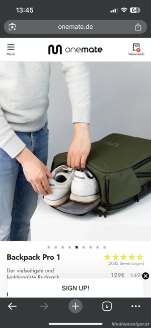 Grüner Rucksack  Bild 4